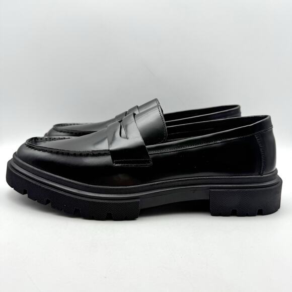 Steve Madden Mens Zeb Penny Loafer US 9.5 M Black Leather NWOB - Picture 8 of 13